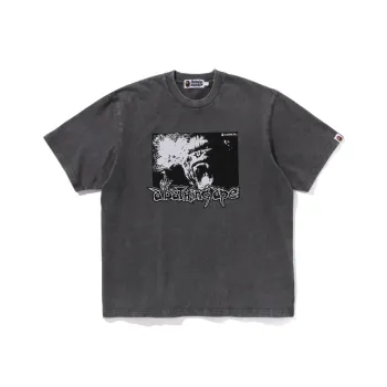 A BATHING APE Mad Ape Graphic Acid Wash Relaxed Fit Tee