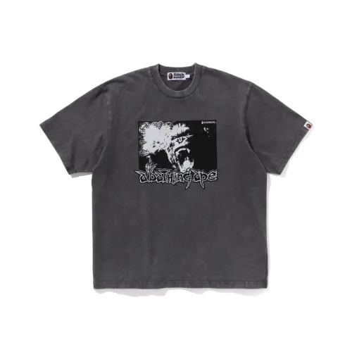 A BATHING APE Mad Ape Graphic Acid Wash Relaxed Fit Tee