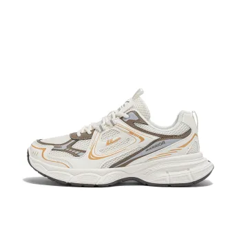Warrior Wear Resistant Breathable Height Increasing Low Top Chunky Sneakers Men's Beige Brown