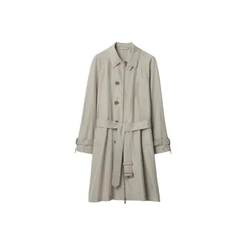 Burberry Coats Men Gray