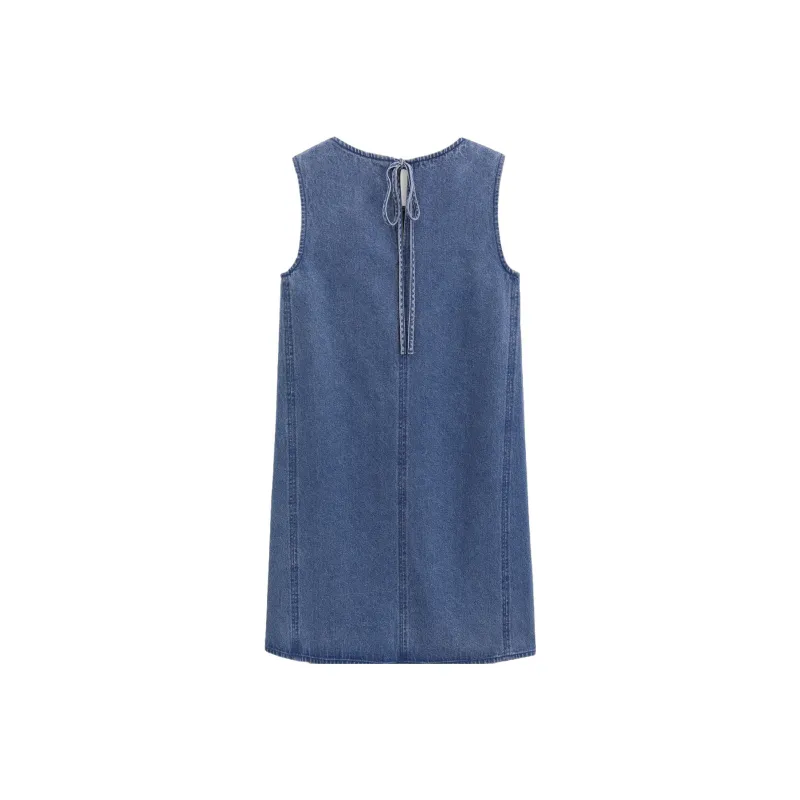 GAP Sleeveless Dress Women's Dark Blue-1