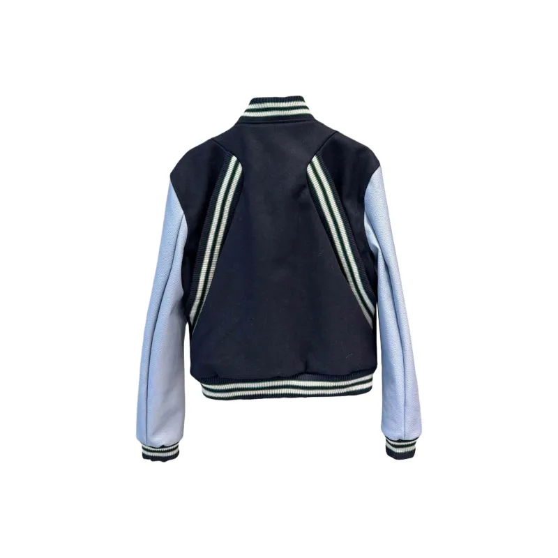 SUNSETMONENT Baseball Jacket Unisex Navy Blue-1