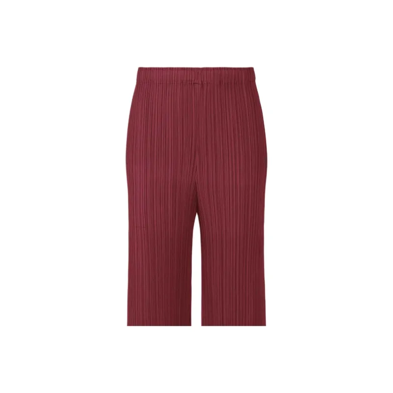 PLEATS PLEASE ISSEY MIYAKE Casual Pants Women's Burgundy-1