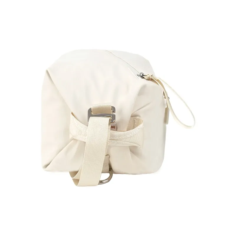 YOME Polyester Crossbody Bag Unisex Ecru/Ink Black/Lithospermum Pink-3
