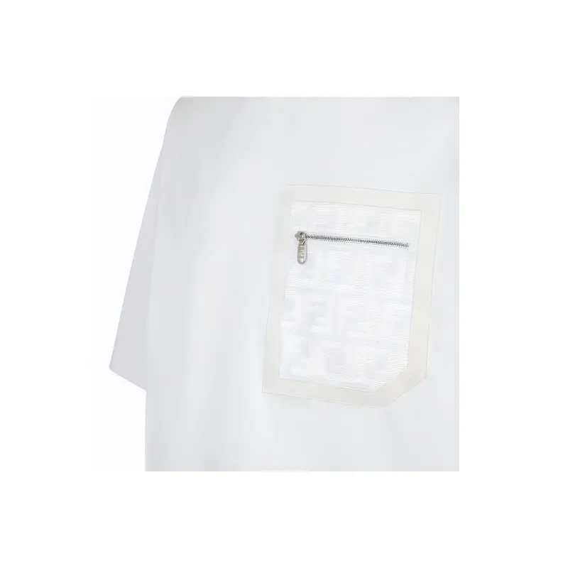 FENDI Monogrammed Pocket Crewneck T Shirt-4