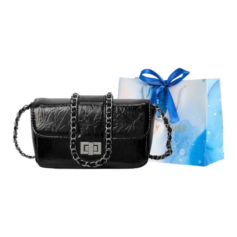 ROUNDOT PU Crossbody Bag Regular Women's Silver/Black/Gold-7