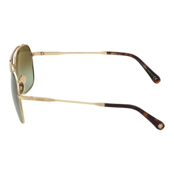 OMEGA Metal Aviator Sunglasses Men's Gold-2