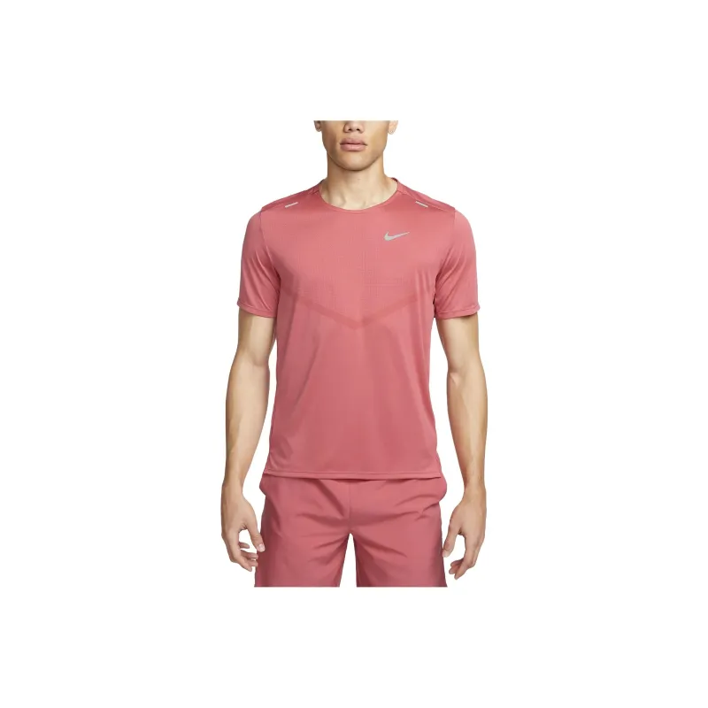 Nike T Shirts Men Peach Pink-0