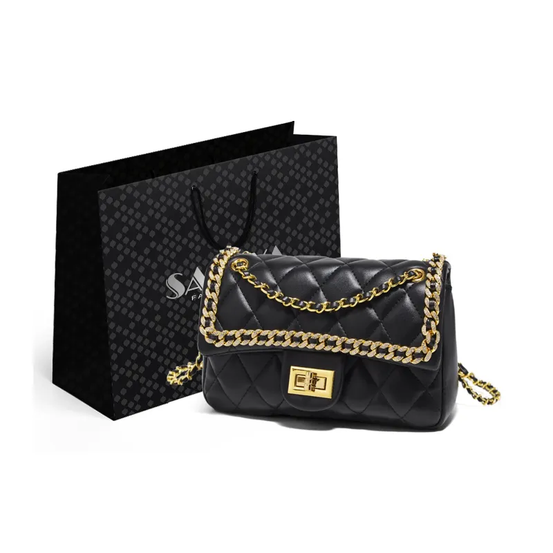 Safiya Synthetic Leather Shoulder Bag, Crossbody Bag Regular Women's Ecru/Black-9