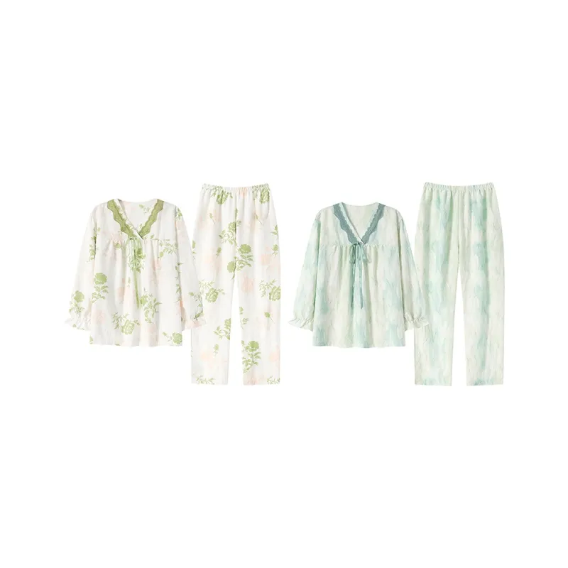 Herbal Primer Pajama Set Women's Combo Set-33