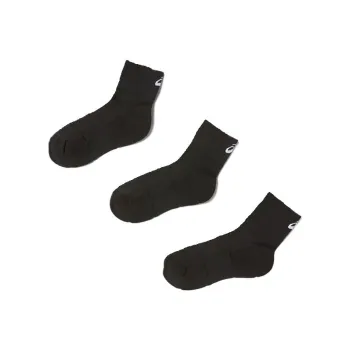 Asics Running Socks Unisex 3 Pack Performance Black