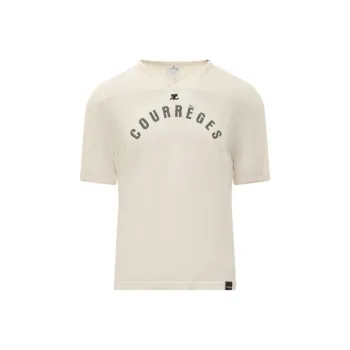 Courrèges Baseball Printed Mesh T Shirt