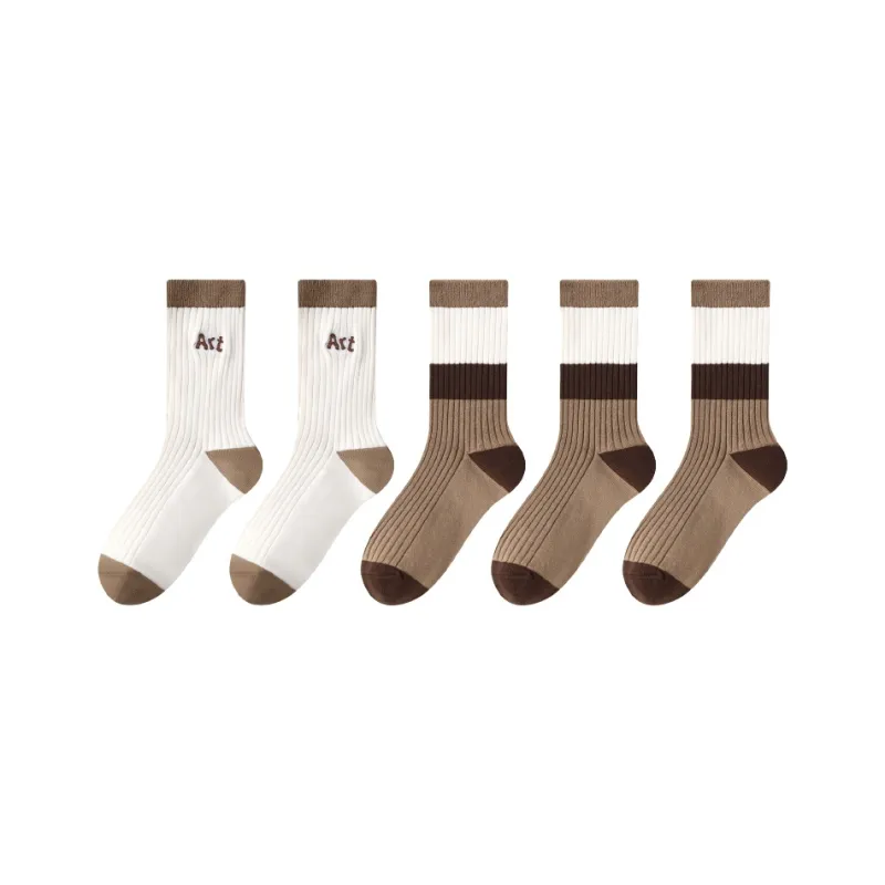 PLANDOO Mid Calf Socks Unisex 5 Pack-20