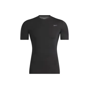 Reebok Logo-Detail Compression T-Shirt Men's Black