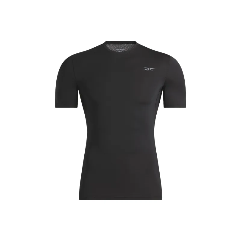 Reebok Logo-Detail Compression T-Shirt Men's Black-0