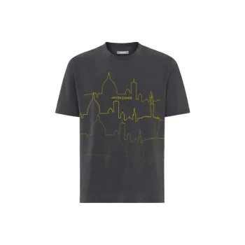 JACOB COHEN Stretch Jersey Grand Tour Florence T-Shirt T-Shirt Men's Charcoal Gray