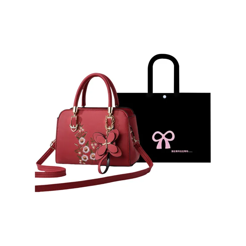 HACIN Pu Handbag Shoulder Bag Crossbody Bag Regular Women's Pink/Green/Red/Black-2