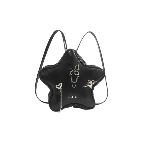 NX DOUGHNUT PU Gothic Y2K Millennium Bag Backpack Women's Black