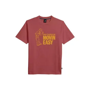 New Balance Movin Easy T-Shirts Men Brick Red