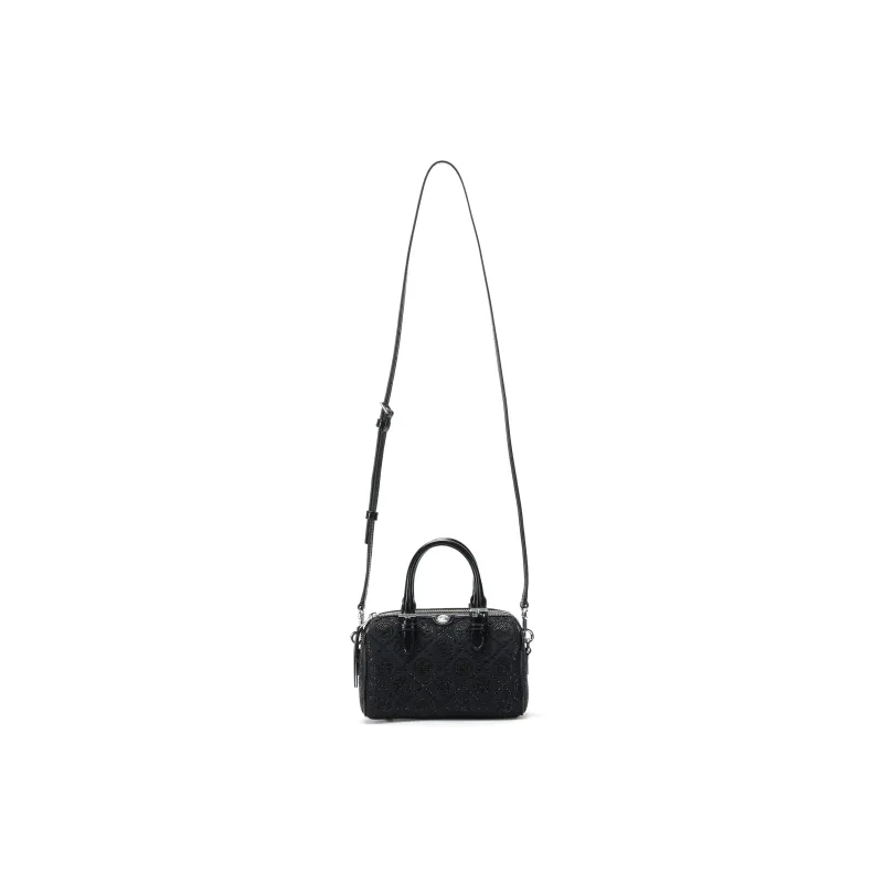 TORY BURCH T Monogram Cotton Shoulder Bag Crossbody Bag Handbag Women's Black-0