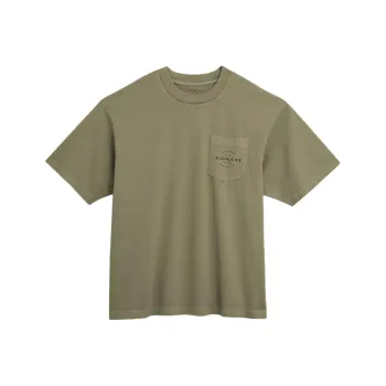 COACH Pocket T Shirt T-Shirt Men's Olive Green