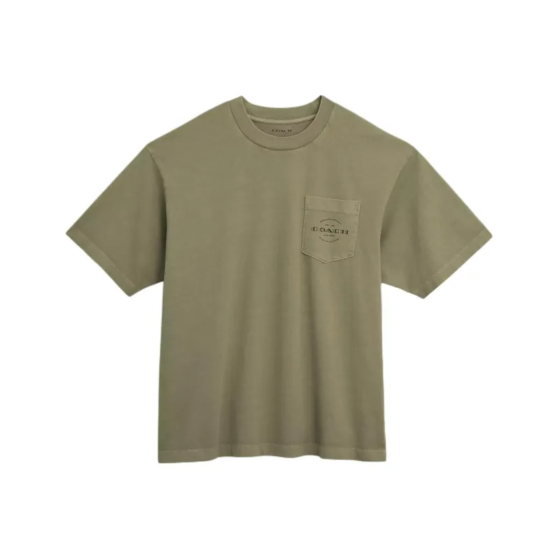 COACH Pocket T Shirt T-Shirt Men's Olive Green-0