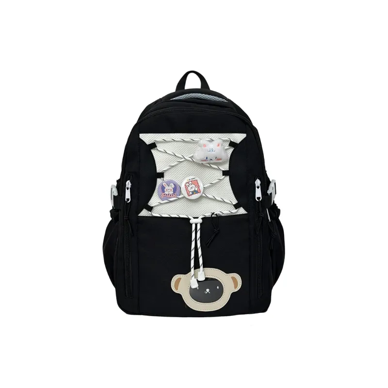 Deli Bear Polyester Backpack Women's Pink/Purple/Blue/Black/Yellow-15