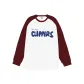 White Body with Burgundy Sleeves
