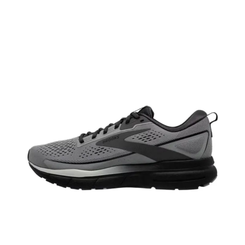 Brooks Trace 3 Cushioning Breathable Low Top Running Shoes Men's Gray-1
