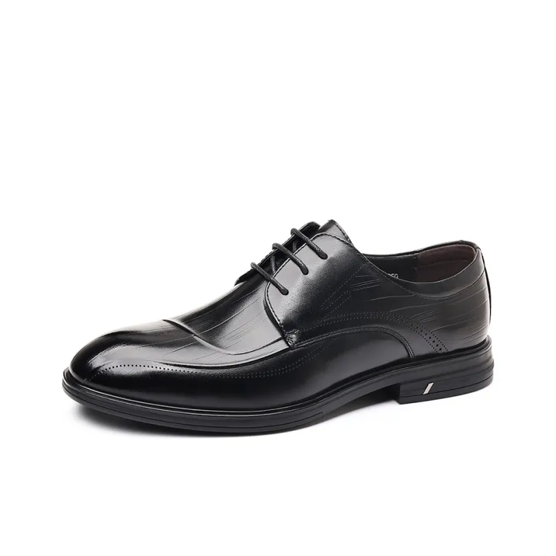 Kaltendin Dress Shoes Men Low Top Black-1