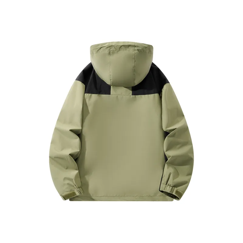 Feiyue Warm Water Repellent Rainproof Windbreaker Jacket Unisex Matcha Green-6