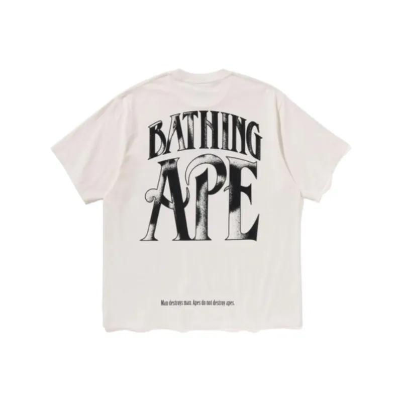 A BATHING APE Screen Print Logo Relaxed Fit Tee-5