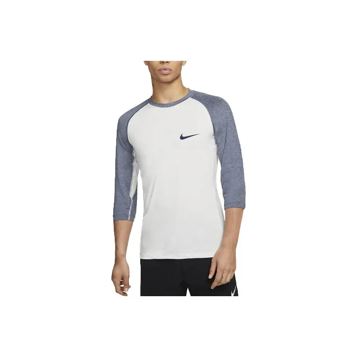 Nike 3/4-Length Sleeve Baseball Top T-Shirt Men's White-0