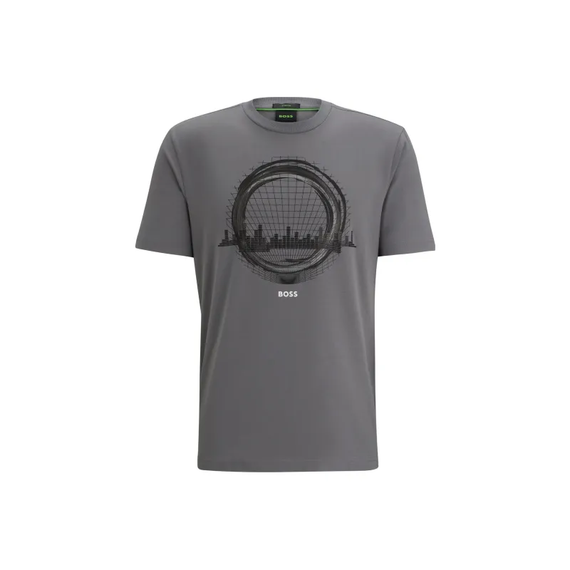 HUGO BOSS Graphic print Cotton T shirt-0