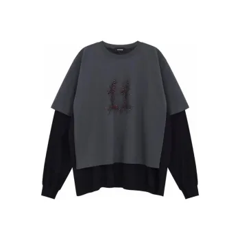 WE11DONE SS24 T Shirt Unisex Gray