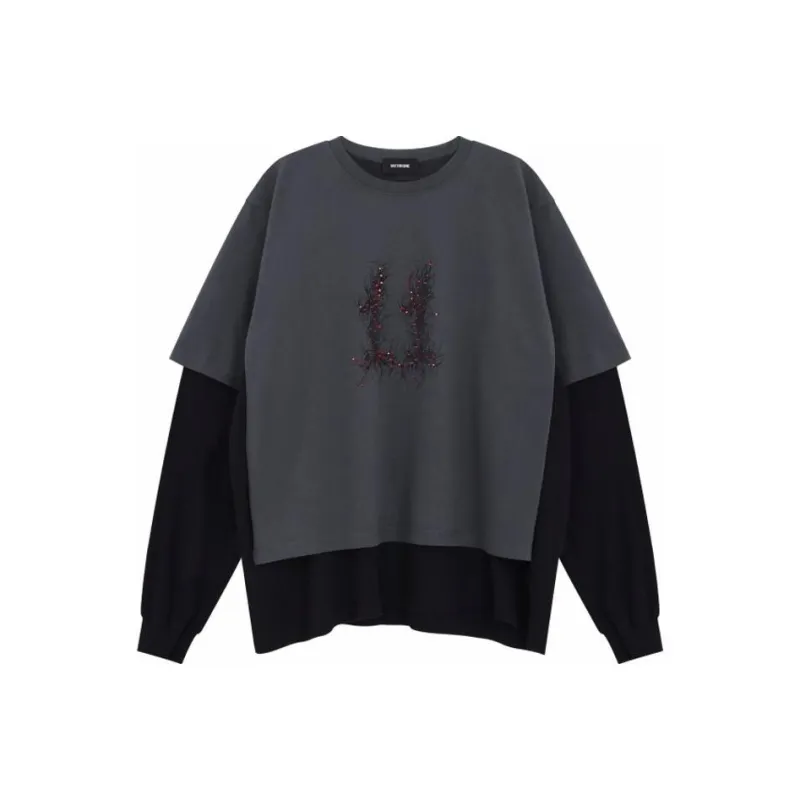 WE11DONE SS24 T Shirt Unisex Gray-0