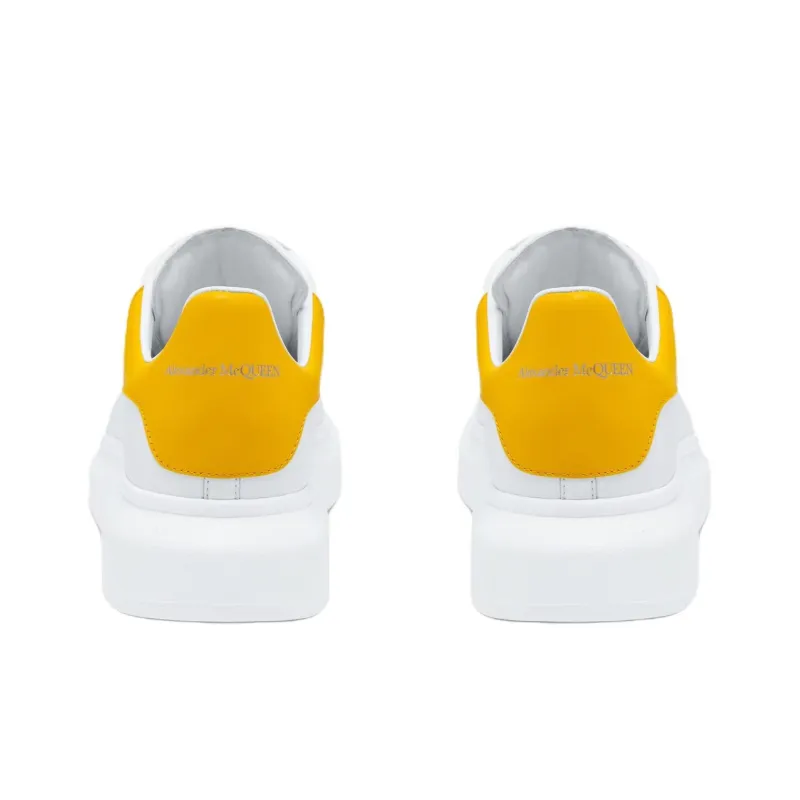 Alexander McQueen Oversized Sneaker Low Top Casual Shoes Men's White Yellow-3