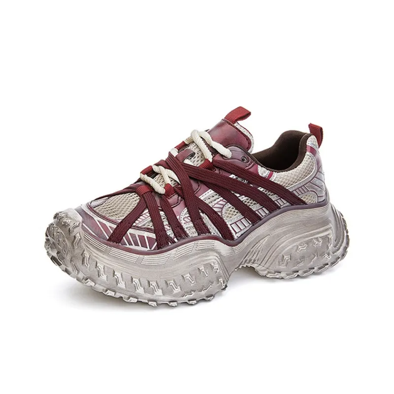 VAEL Chunky Sneakers Women's Red-5