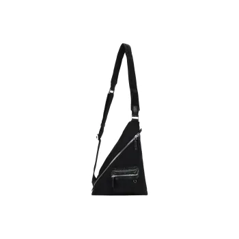 MCM Recycled Nylon Sling Bag Unisex Black