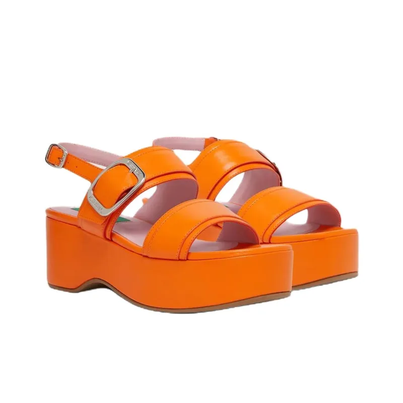 Carel Francine Strap Sandals 6cm Women's Orange-2