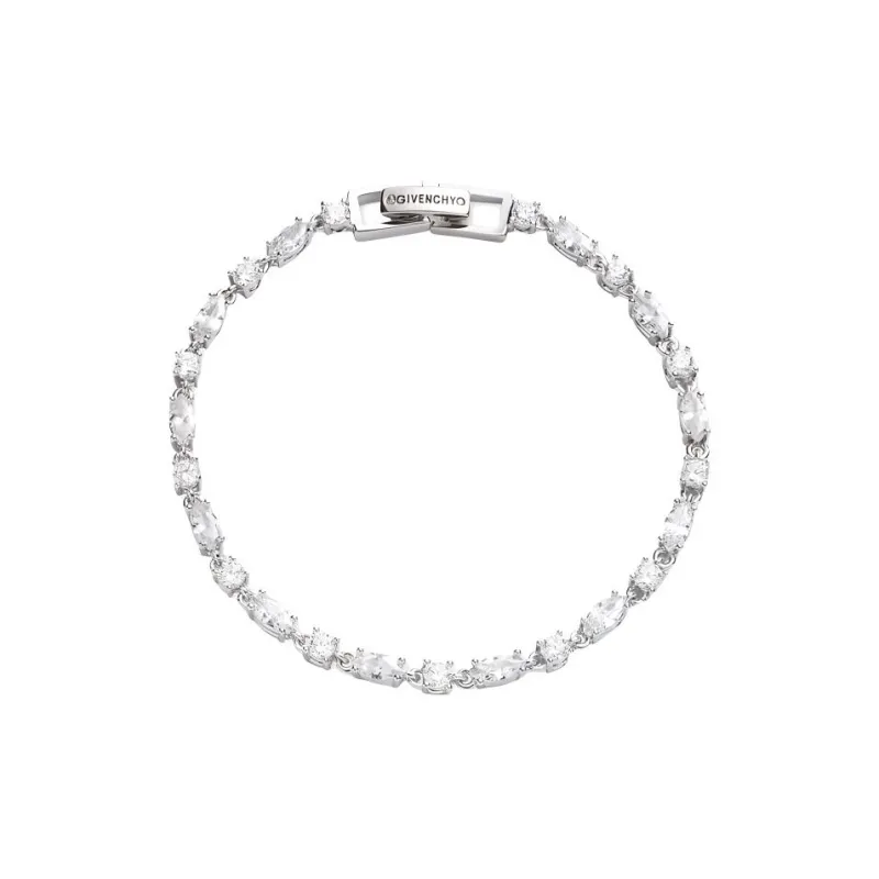 Givenchy Metal Cubic Zircon Bracelets Unisex Silver-0