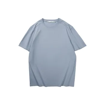 HLA T Shirts Men Moisture Wicking, UV Protection 40, Antibacterial 3A, Blue Gray E7