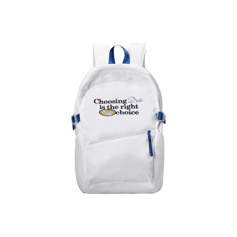 DRACONITE Polyester Student Backpack Regular Unisex White-14