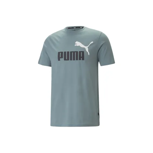 PUMA T-shirt Essentials+ 2-Colour Logo Homme T-Shirt Men's Blue