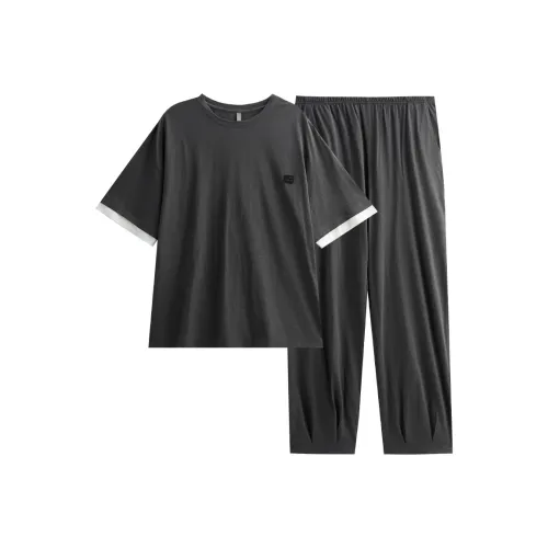 Same Language Pajama Set Men's Elegant Gray