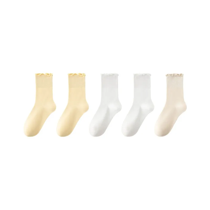 MIIOW Mid Calf Socks Women's 5 Pack-7