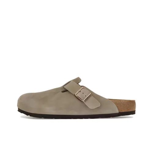 Boston Birkenstock Suede Leather 'Taupe'