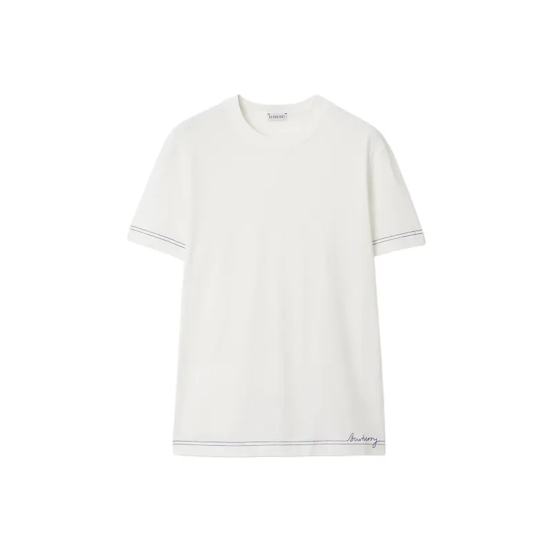 Burberry Logo Detailed Crewneck T Shirt-0