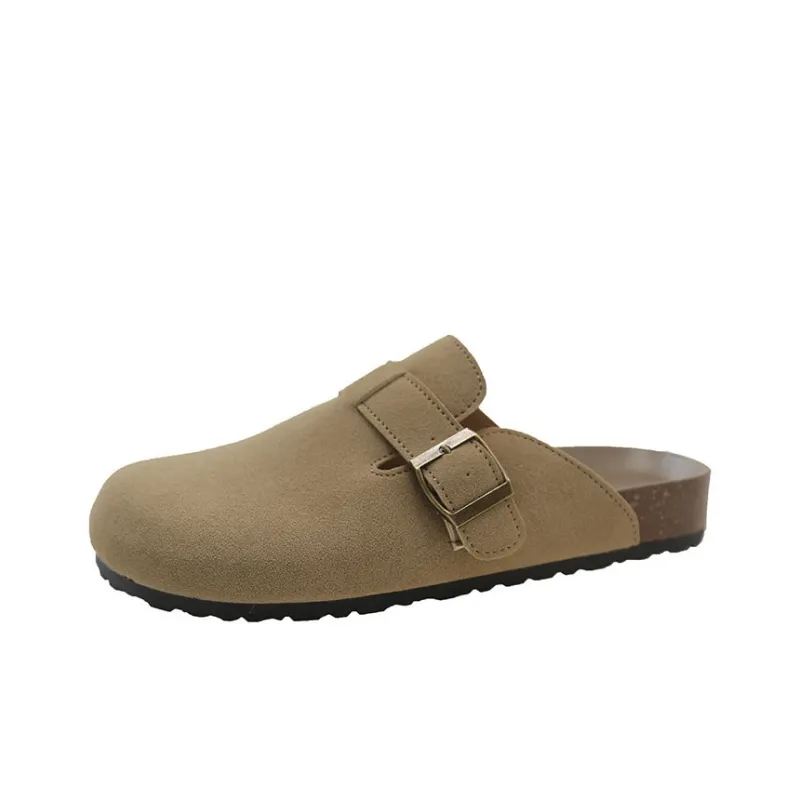Medd Rubber Sole Abrasion Resistant Slip Resistant Closed Toe Slippers Women's-0