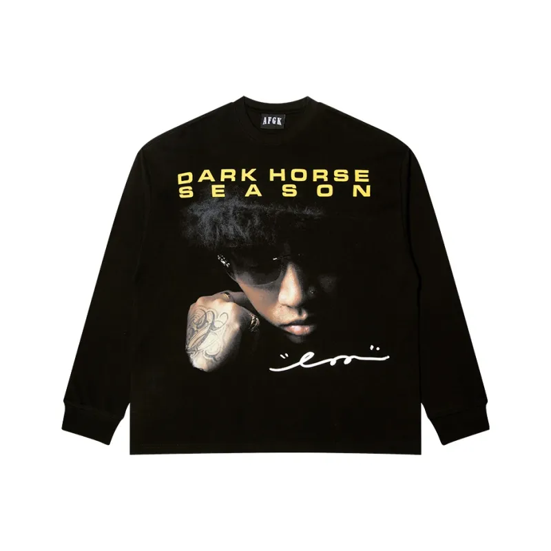 AFGK FW23 Long Sleeved T Shirt Unisex Black-0